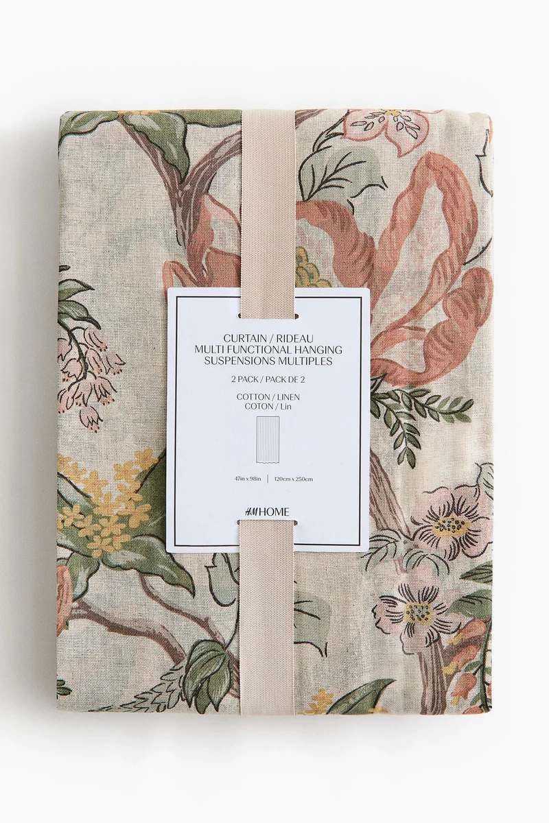 H&M 2-pack linen-blend curtain lengths