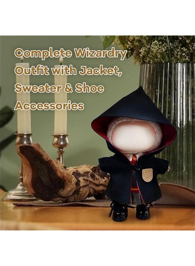 Handmade Labubu Doll Clothes | Inspired Wizard School Uniform Set Macaron Labubu Outfits| 17cm Doll Outfits Gift for Labubu Lovers (Red Girl) - Image 4