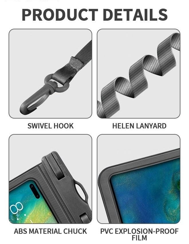 2 Pack Waterproof Case Touch Screen Cellphone Pouch Dry Bag with Neck Lanyard Underwater Cell Phone Holder Large Protector for iPhone, Samsung Galaxy and Huawei Universal - Image 5