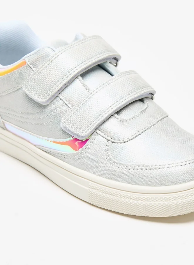 Little Missy Girls Little Missy Panelled Sneakers with Hook and Loop Closure