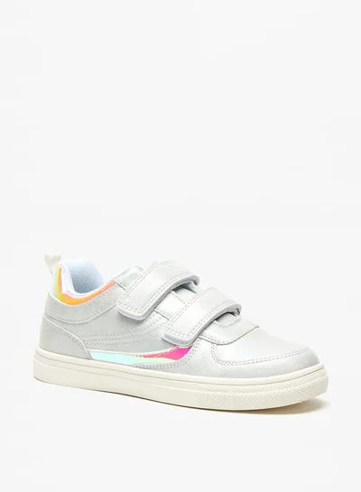 Little Missy Girls Little Missy Panelled Sneakers with Hook and Loop Closure