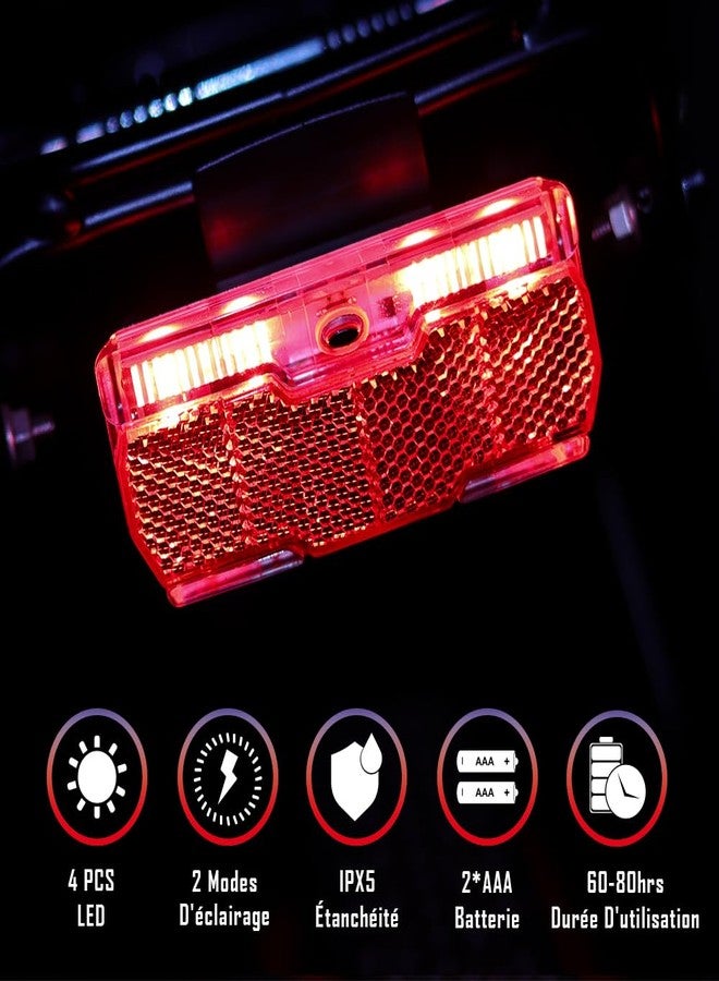 Onature Bike Rack Tail Light with 2 Modes Steady and Flashing, Bicycle Rear Rack Light Easy to Install on Cargo Rack, Fit 50mm Bolt Holes Mount, Taillight for Bicycle - Image 2