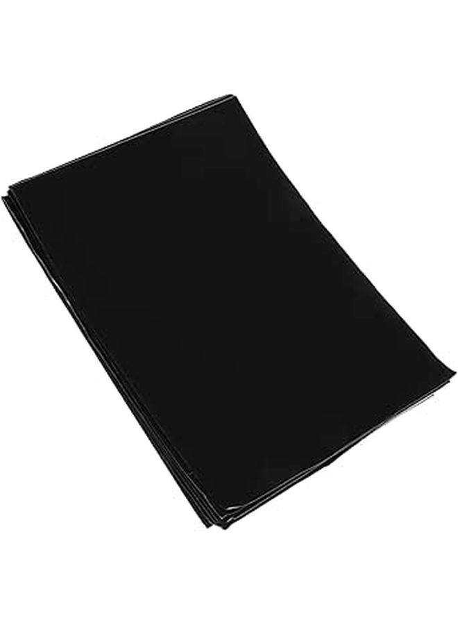 A4 Black Self Adhesive Velvet Fabric Sheets 10 Pack for DIY Crafts Jewelry Box Liner - Image 1
