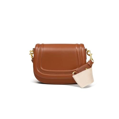 FASTFAIRY Trendy Vegan Leather Crossbody Purse: Brown Small Shoulder Bag with Adjustable Straps - Young Professional Women - Casual Date Commute - Image 1