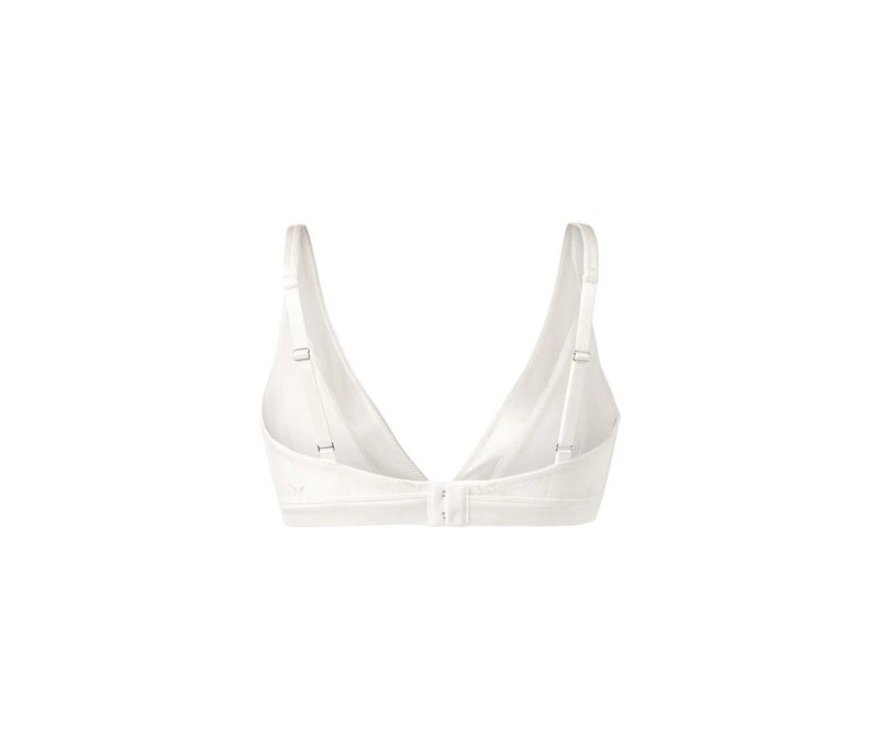 Tchibo سوتيان نسائي من الدانتيل ناعم بدون حشوة، أبيض - Image 2