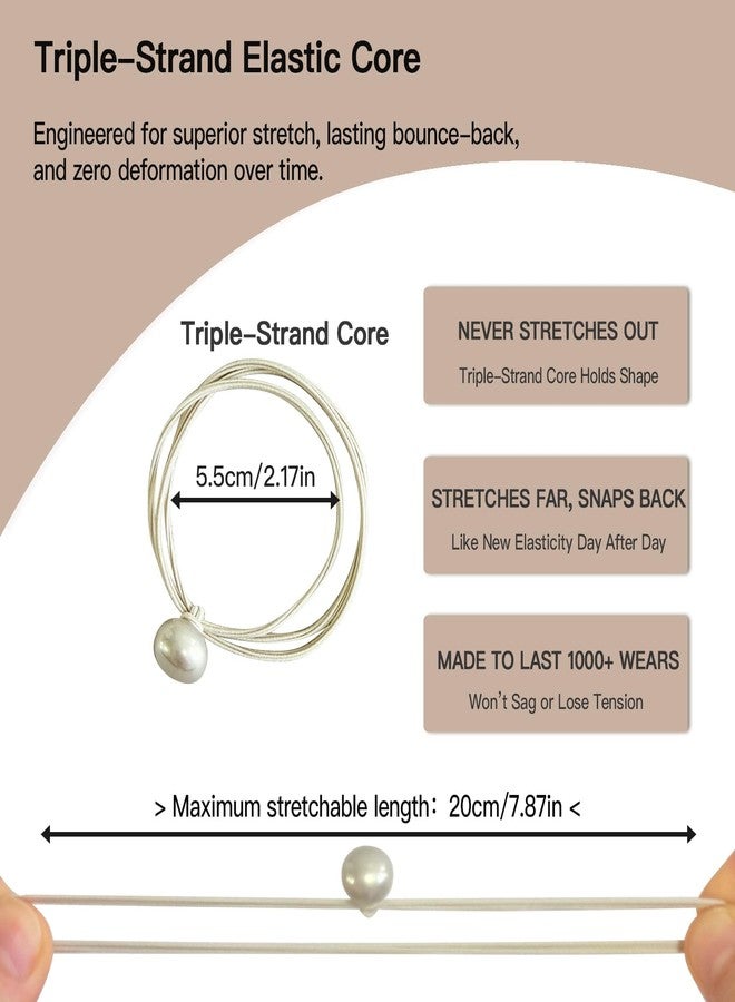 UDeBe Cute Hair Ties with Faux Pearl, 3X Stronger Brown Elastic Ties Hair Accessories with Secure Gentle Hold - Image 4