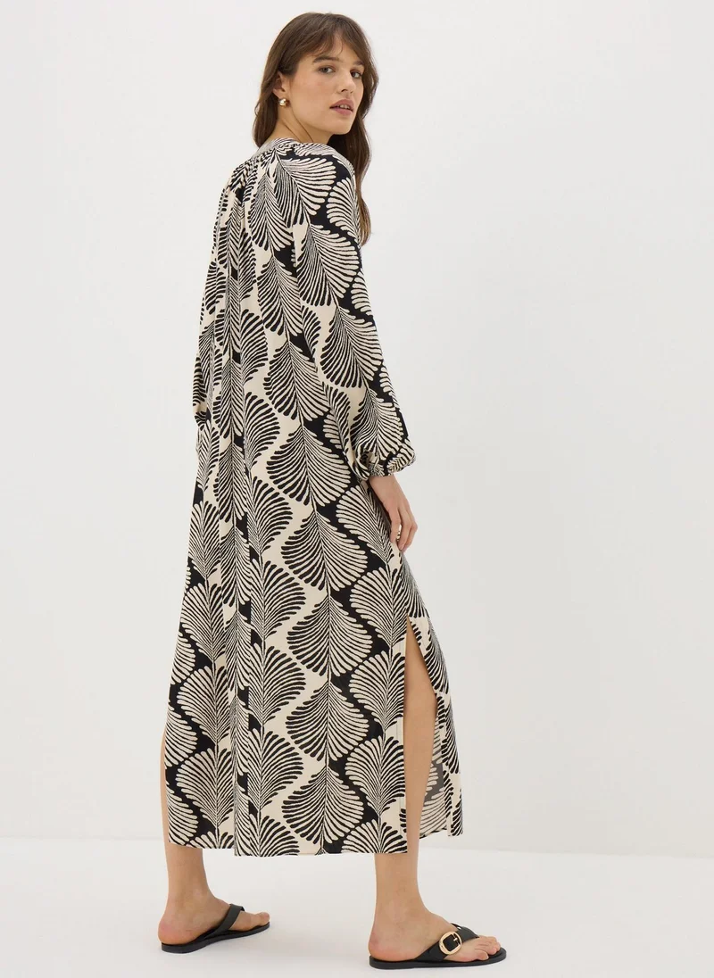 Matalan Black Mono Shell Print Tunic Dress