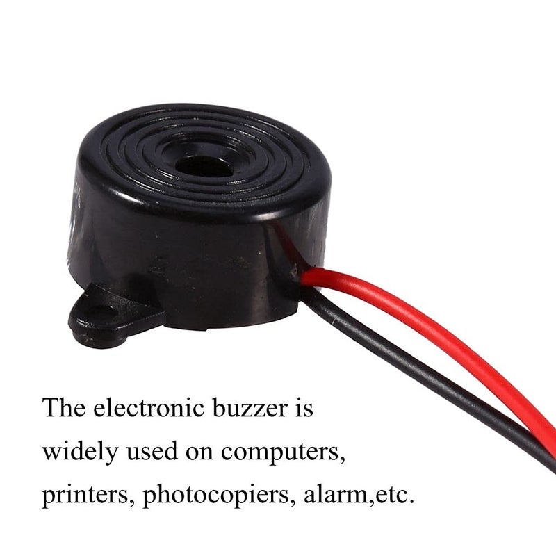 143 DC 3-24V Buzzer, 12V Piezo Electronic Alarm Buzzer Continuous Sound Beep, Cable Length 100mm - Image 4