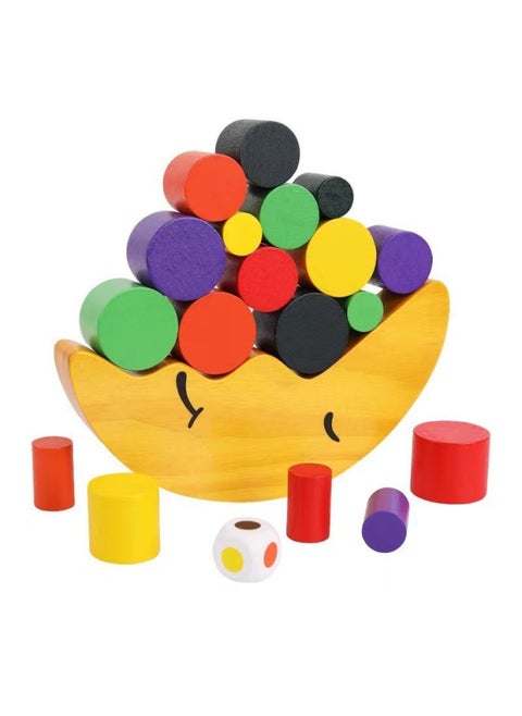 Early Childhood Education Moon Balance Building Blocks Assembling Game Stacked High Animal Balance Assembling Building Blocks Marine Animals-Specifications:QZM-yellow Moon Balance