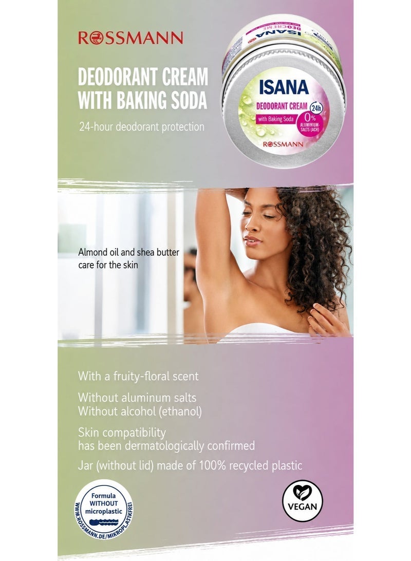 ROSSMANN Deodorant Cream 24h Protection with Baking Soda – Aluminum Free, Alcohol Free, Long-Lasting Odor Control, Gentle on Skin - Image 4