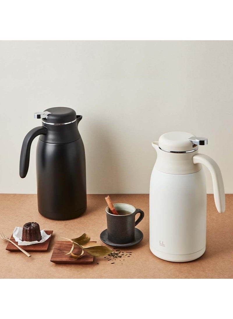 LOCK & LOCK LocknLock Leisurely Vacuum Kettle 2L Black – Double-Wall Insulated BPA-Free Kettle with Spill-Free Lid and Stylish Design  - Image 3