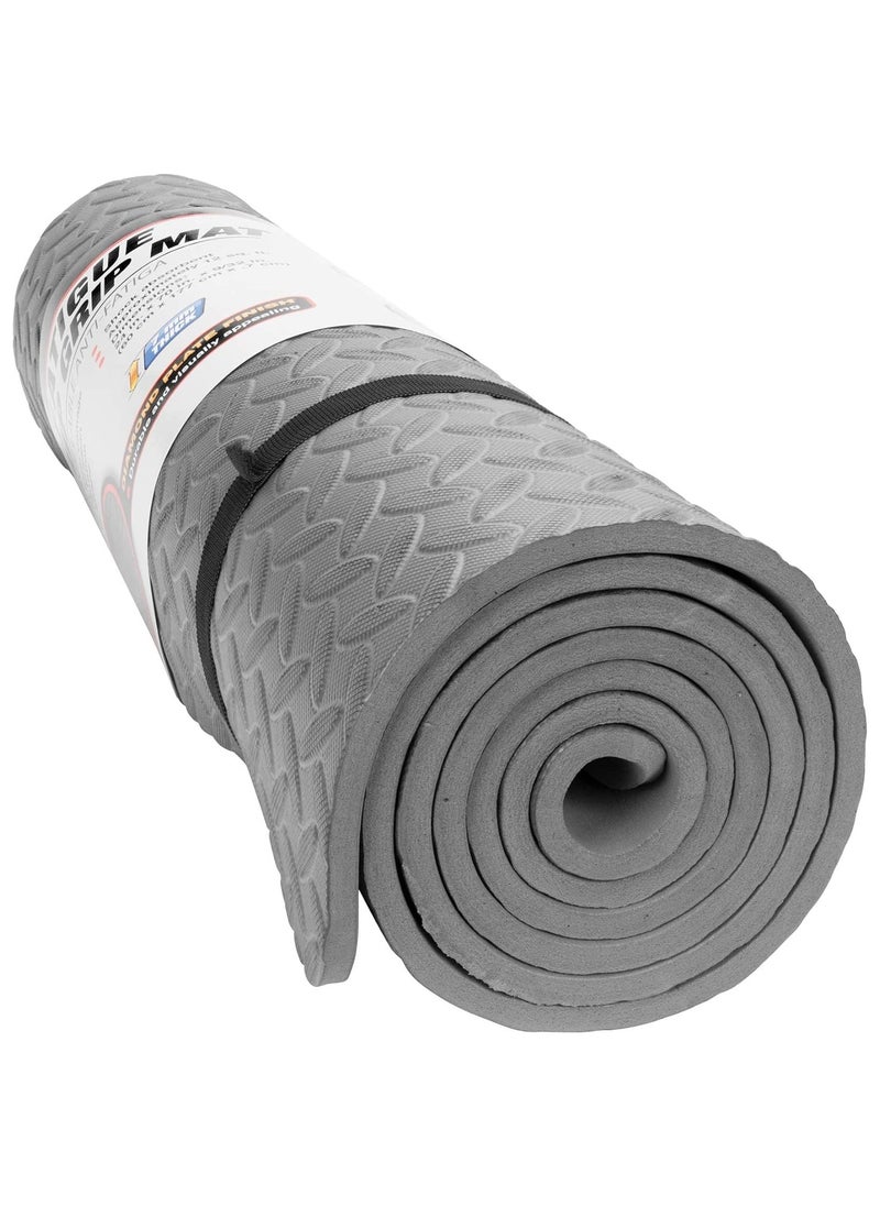 VIO - Premium Shock Absorbing Roll Up Exercise Mat Durable Lightweight Anti Slip High Density Noise and Vibration Reducing Easy Clean Non Toxic Foam Mat for Workout Fitness Home Gym Multi Purpose - Image 1