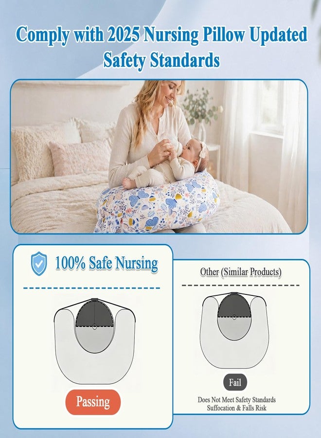 LLCJYYCY Nursing Pillow & Breastfeeding Pillow with Safety Buckle - Upgraded Design for Breastfeeding & Bottle Feeding, Large Size for Tummy Time & Sitting Support, Breathable Washable Cover (0-12Months) - Image 3