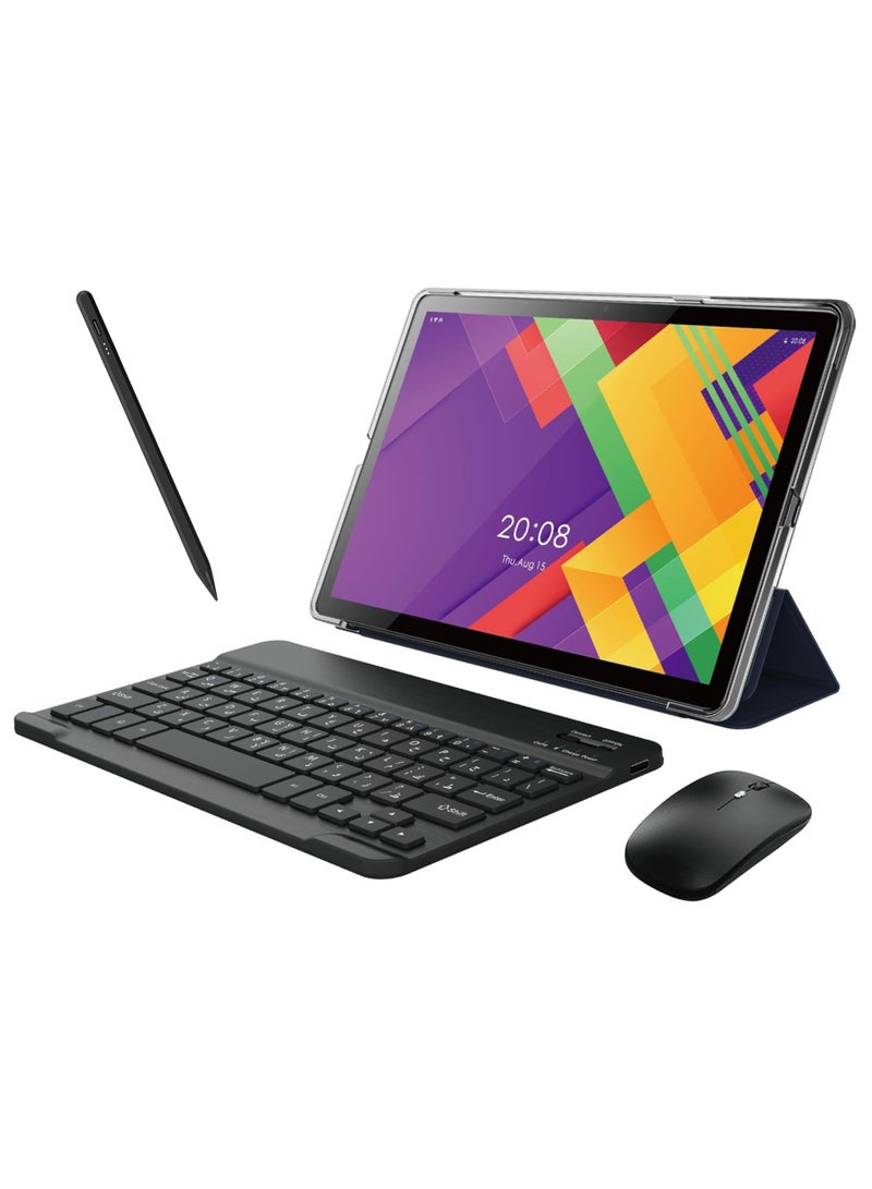 Oteeto Tab 11 Pro 5G Android 13 Tablet – 10.1 Inch IPS LCD Display, 8GB RAM + 512GB ROM, Octa-Core 1.3GHz Processor, 13MP Rear + 8MP Front Camera, 6000mAh Battery, Wi-Fi, Bluetooth, Keyboard, Touch Pen & Mouse Included – Gray - Image 1