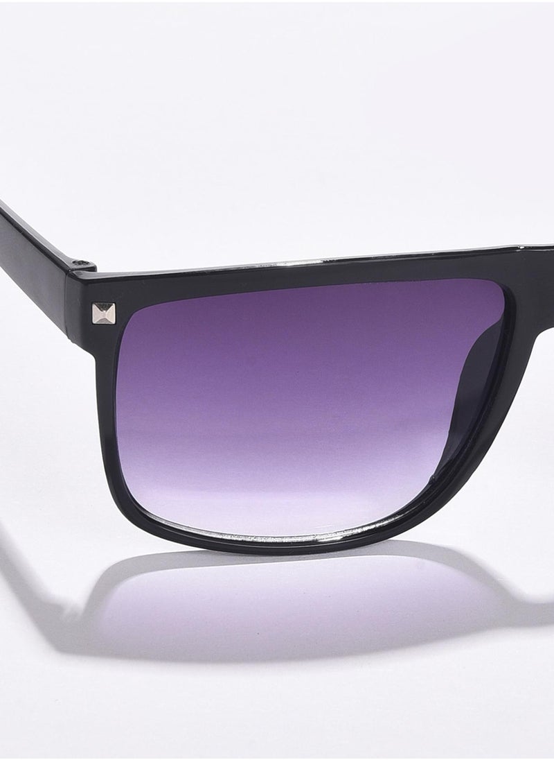 Haute Sauce Purple Lens Black Wayfarer Sunglasses  - Image 2