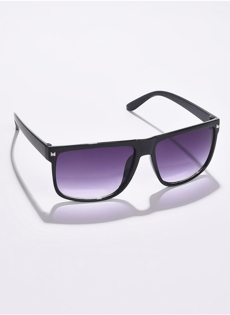 Haute Sauce Purple Lens Black Wayfarer Sunglasses  - Image 1