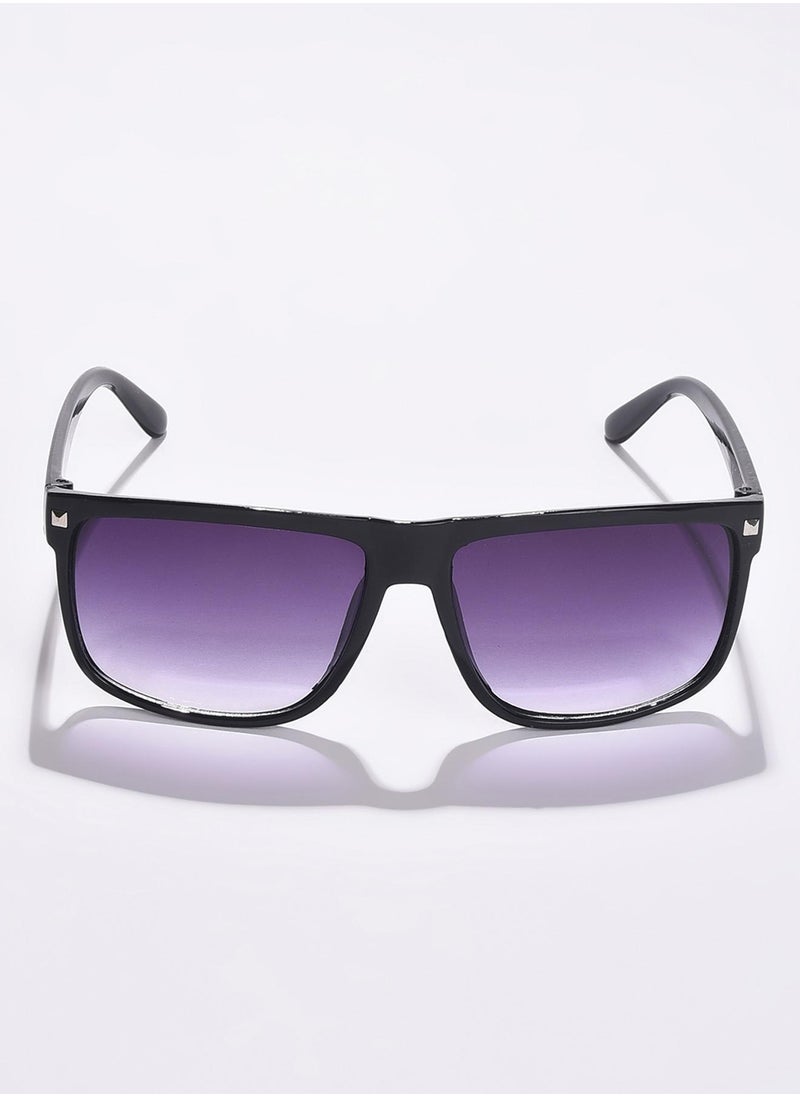 Haute Sauce Purple Lens Black Wayfarer Sunglasses  - Image 3