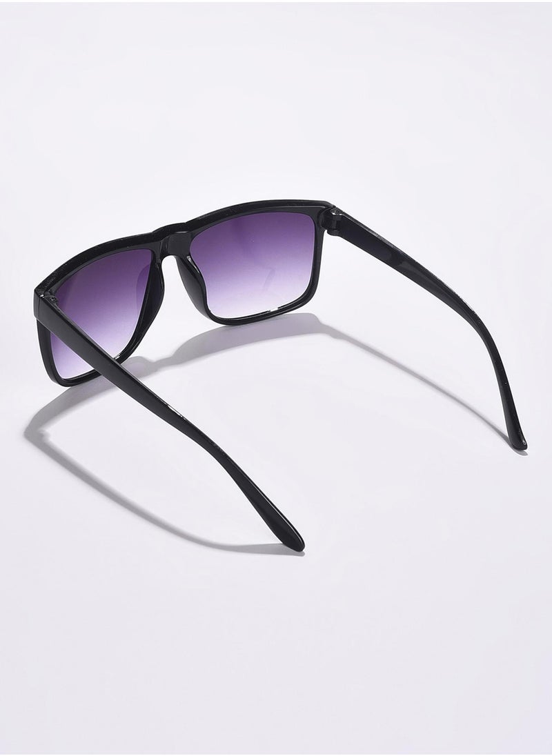 Haute Sauce Purple Lens Black Wayfarer Sunglasses  - Image 4