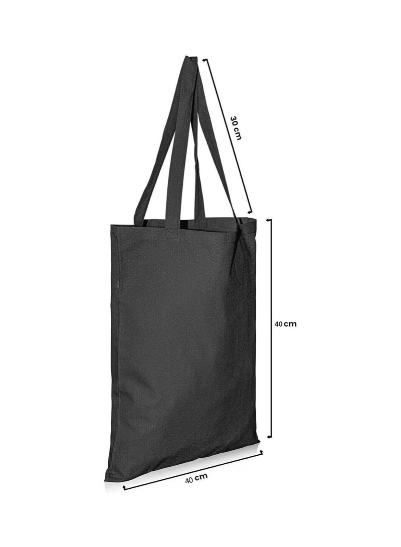 Tote Bag Black Canvas Cotton /35*40cm  - Image 3