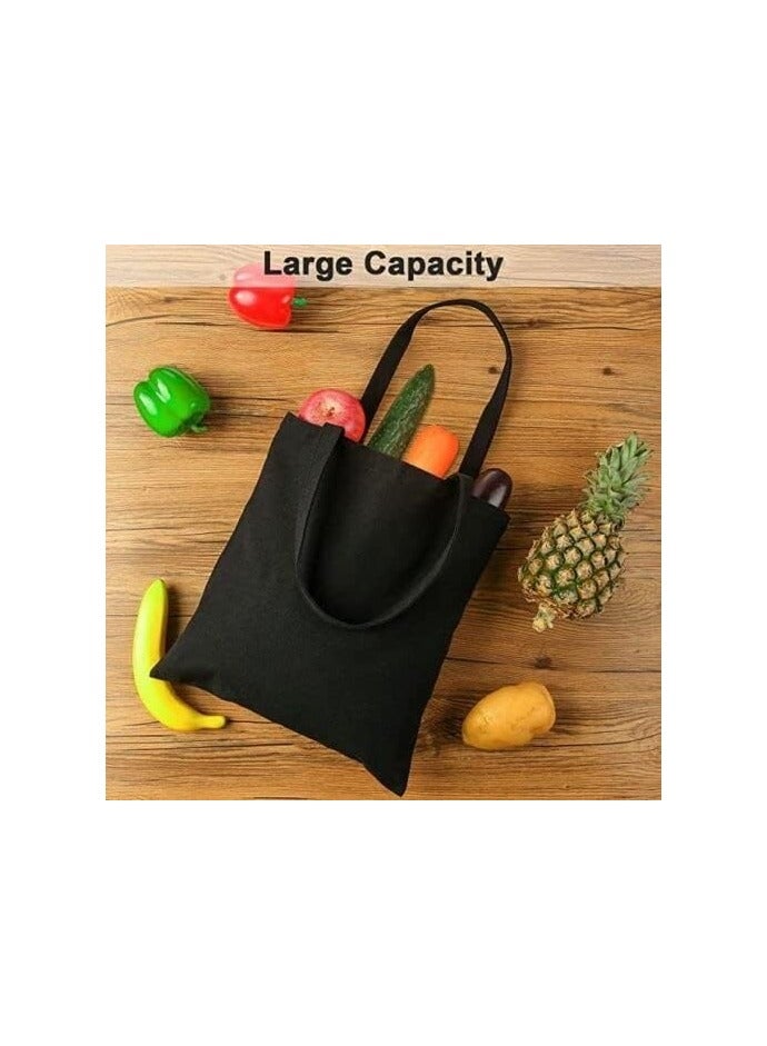 Tote Bag Black Canvas Cotton /35*40cm  - Image 5