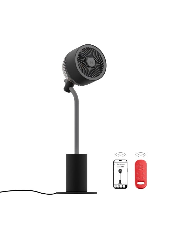NUUK HALO v2 LINKD Smart 3D Air Circulator Fan | BLDC Motor | 12 Speed Modes | Horizontal + Vertical Oscillation | Mood Lamp | Remote + App Control | Ultra-silent High Speed Standing Fan for Home - Image 1