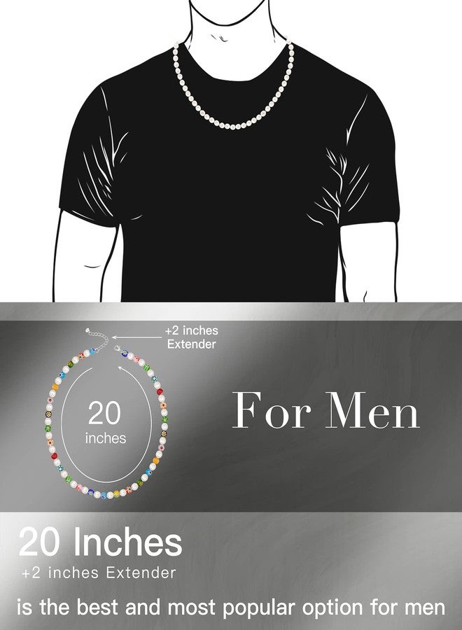 MIDDLUX Genuine Pearl Necklace for Women Men, 16 Inches Choker/ 20 Inches Necklace, 16 Inches Choker, Pearl, No Gemstone - Image 4