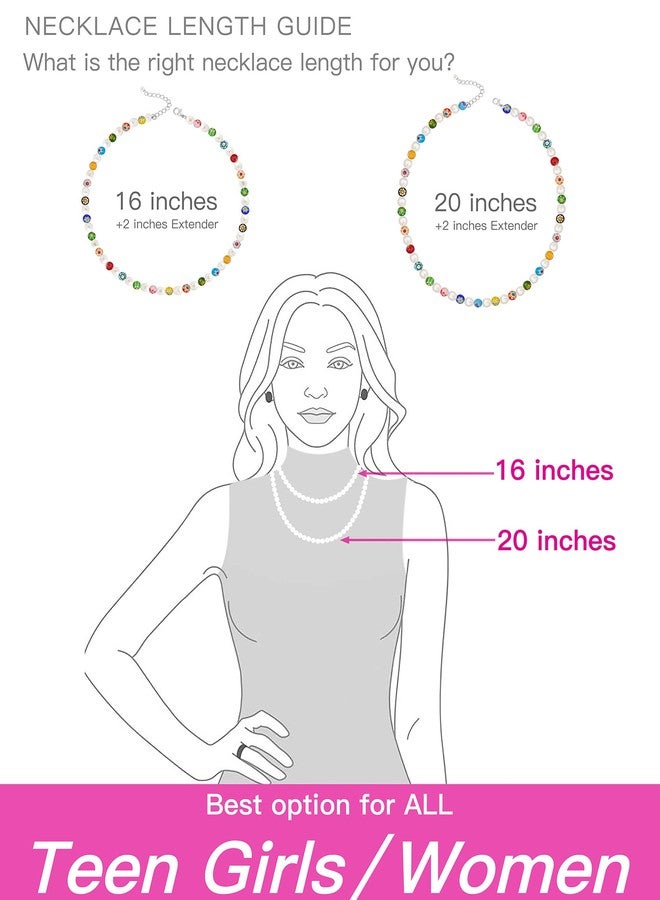 MIDDLUX Genuine Pearl Necklace for Women Men, 16 Inches Choker/ 20 Inches Necklace, 16 Inches Choker, Pearl, No Gemstone - Image 3