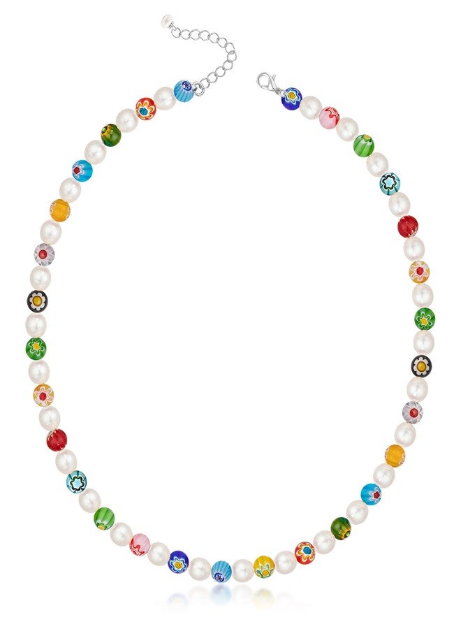 MIDDLUX Genuine Pearl Necklace for Women Men, 16 Inches Choker/ 20 Inches Necklace, 16 Inches Choker, Pearl, No Gemstone - Image 1
