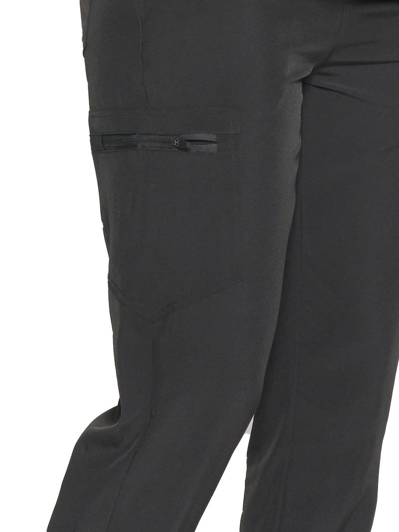 COZYFIT Womens Scrub Pants - Soft Stretch Yoga Style with 5 Pockets, Slim Fit Jogger Scrubs Pants for Women Dark Grey - Image 5