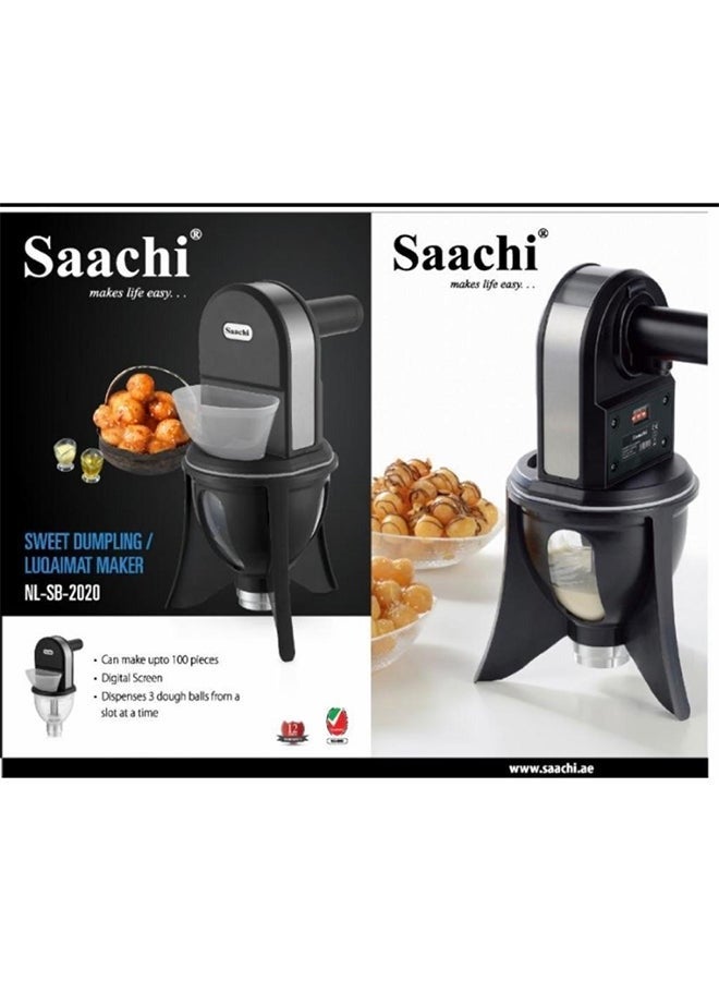Saachi Sweet Dumplings/Luqaimat Maker NL-SB-2020-BK | Black 38.5x50x46.7cm | Perfect for Luqaimat, Sweet Dumplings & Middle Eastern Treats | Easy to Use, High Capacity & Durable Design - Image 3