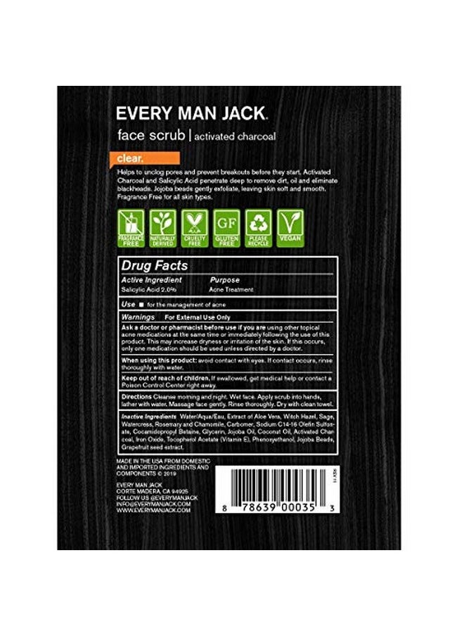 Every Man Jack - Skin Clearing Face Scrub Fragrance Free 4.2 Fl Oz - Image 1