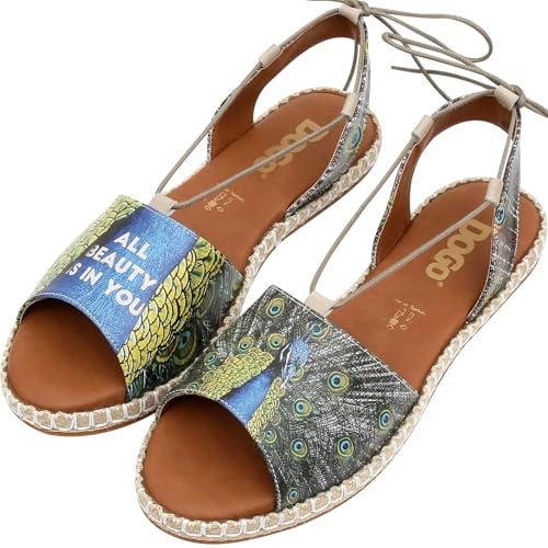 DOGO Gladiator Sandals for Women - Vegan and Handmade Strappy Sandals for Women, All Beauty is in You Design, Size 8.5 - Image 1