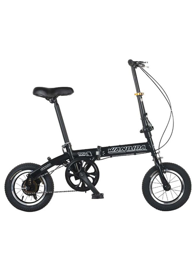 Sharpdo 12 Inch Lightweight Folding Mountain Bike for Teenagers， Height Adjustable High Carbon Steel Frame Dual Disc Brakes Folding Bicycle for Adults Youth Men Women - Image 1