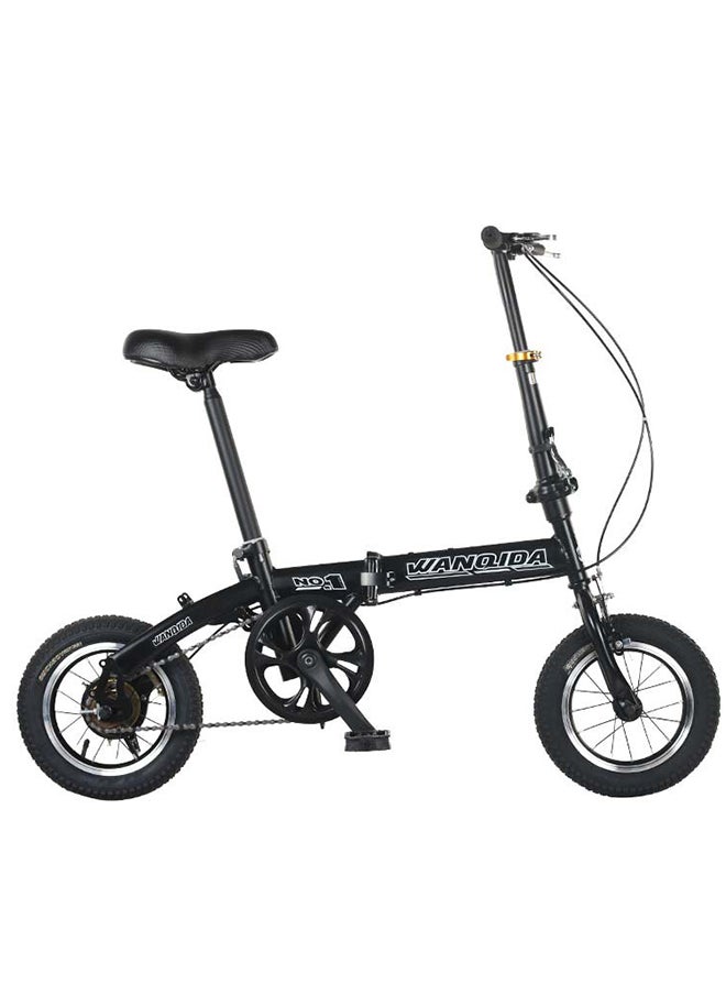 Sharpdo - 12 Inch Lightweight Folding Mountain Bike for Teenagers， Height Adjustable High Carbon Steel Frame Dual Disc Brakes Folding Bicycle for Adults Youth Men Women - Image 1