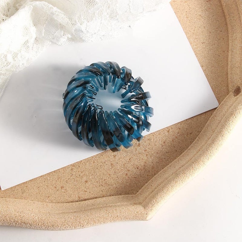 Labriciyon Coffee Vintage Bird's Nest Bun Maker Hair Claw, Simple Women Temperament Ponytail Holder Hair Loops Hairstyle Tools Hair Accessories - Image 5