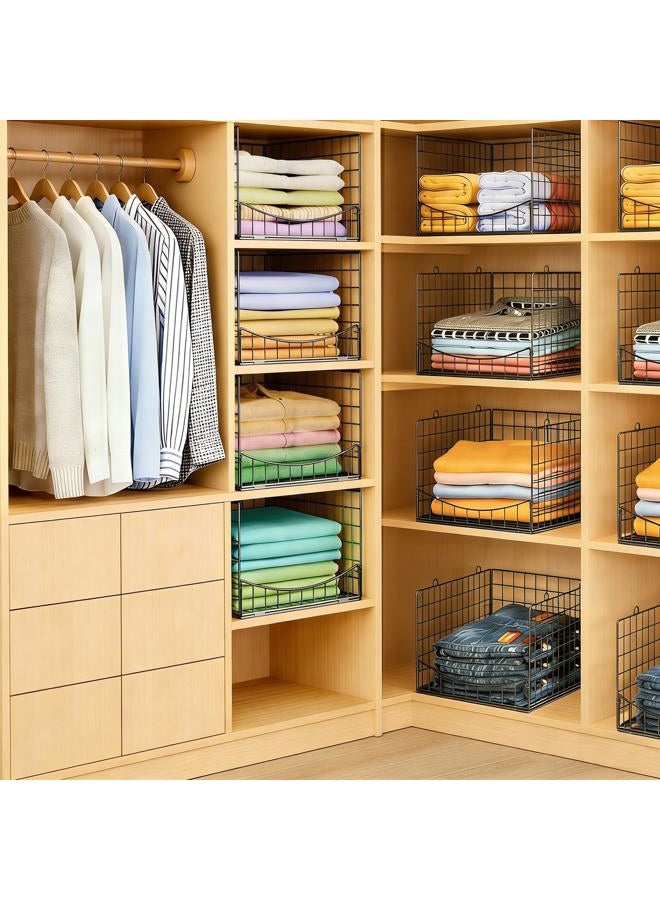 JKsmart 4-Tier Stackable Closet Organizer，Extra Large Clothing Cupboard Organizer System Clothes Storage Shelf- Closet Wardrobe Storage Bins for Jeans, Pants, Sweaters,Purse,t-shirt Organization - Image 4