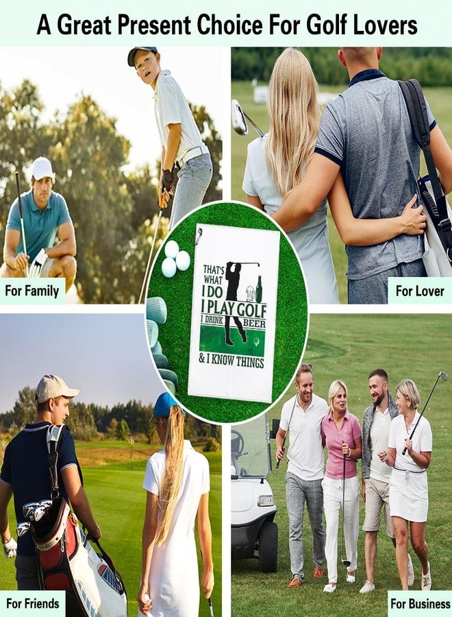 Msticey That's What I Do I Play Golf Funny Printed Microfiber Golf Towel with Clip, Golf Gifts for Golf Dad Mom Grandpa, Golfer Father's Day Birthday Gifts, Golf Accessories for Men Husband Boyfriend - Image 5