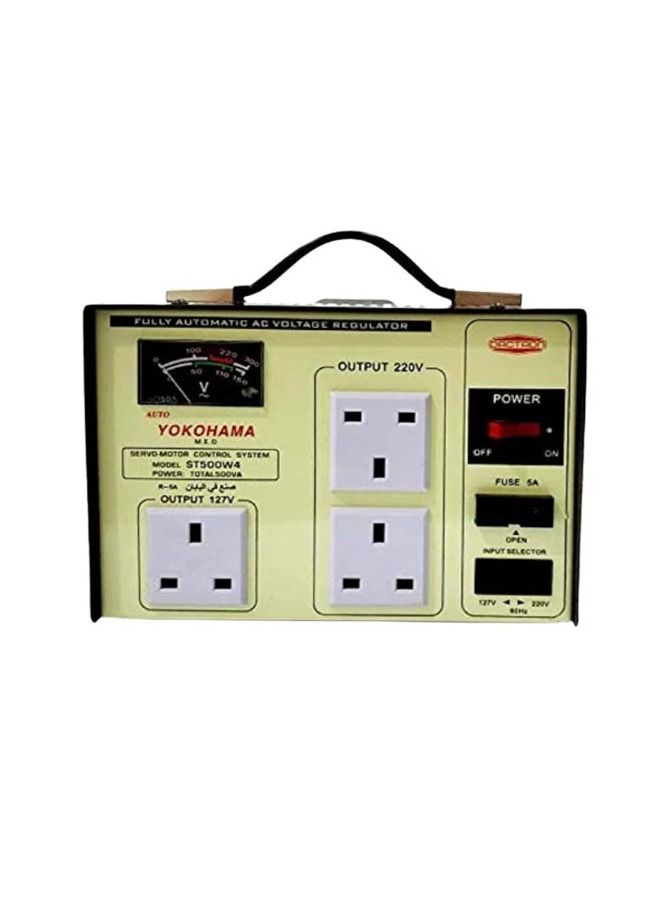 YOKOHAMA Fully Automatic Regulator ST500W4 500VA - Image 1