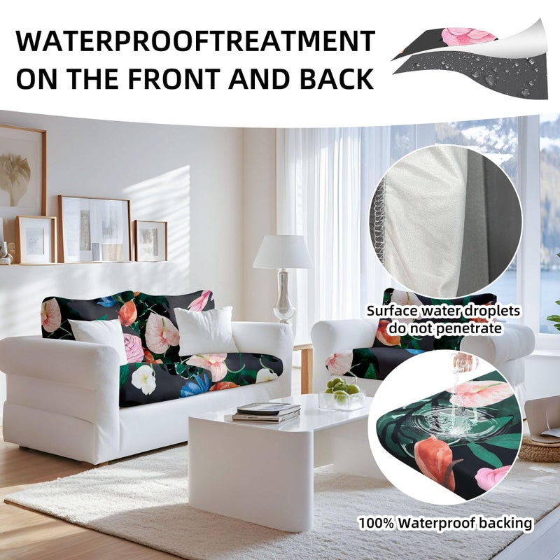 SUKAIKEQA Outdoor Cushion Covers Set,8PCS Waterproof Patio Furniture Couch Seat Slipcovers, Replacement for Sofa Sectional Chair(Coverï¼ŒOnly) - Image 4