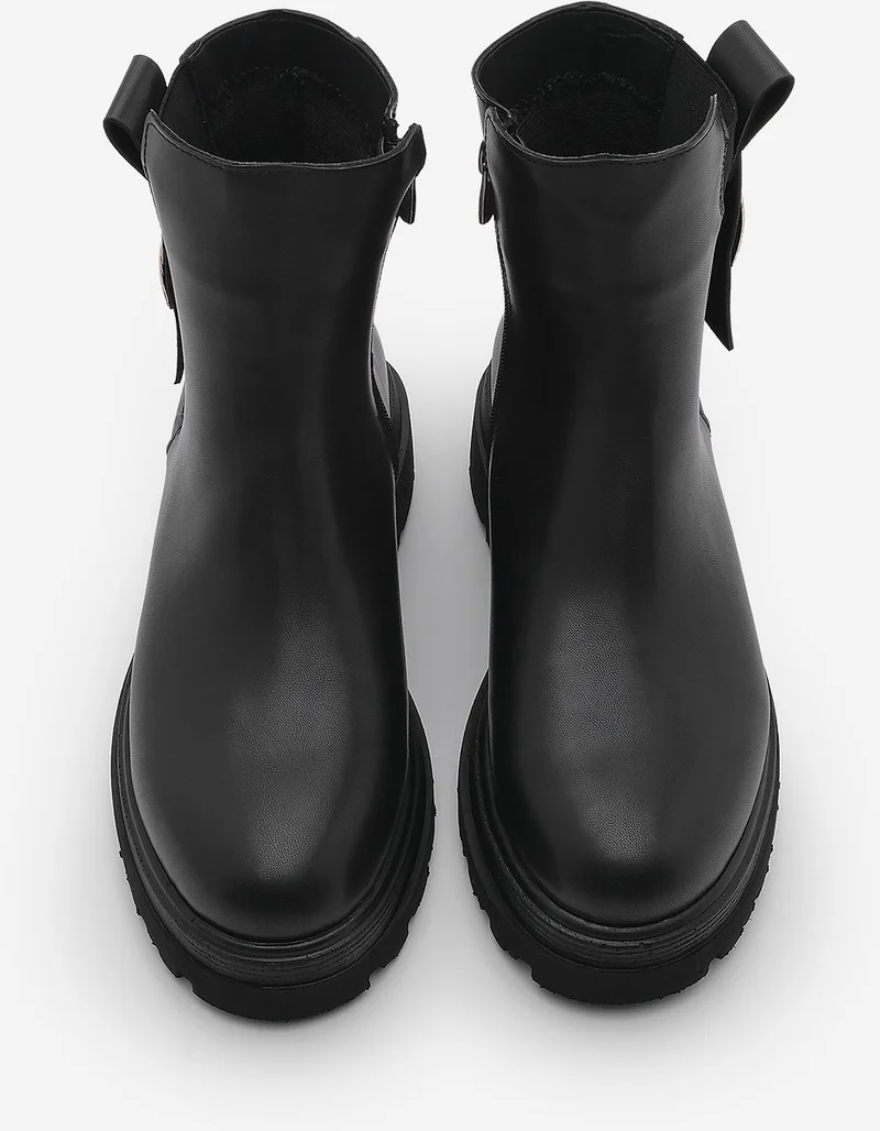 مارجين Women's Thick Sole Buckled Zippered Casual Boots Bovertun