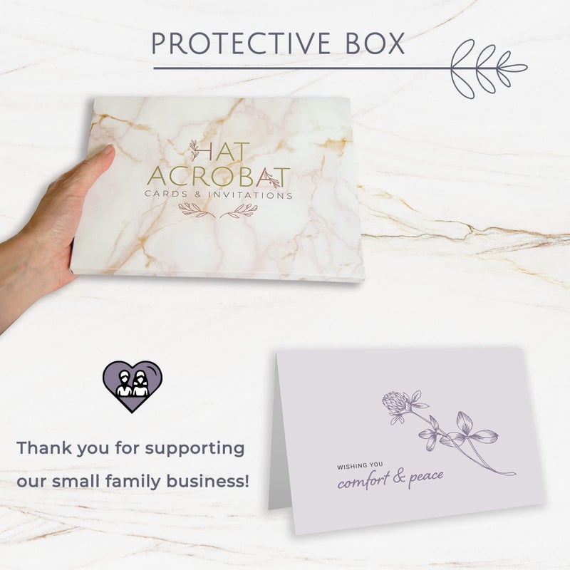 Hat Acrobat Sympathy Cards with Envelopes - 24 Sympathy Cards with Sentimental Designs and Thoughtful Messages - 4 Unique Condolences Card Designs in a Sympathy Cards Assortment Box with Envelopes (Pastel) - Image 5