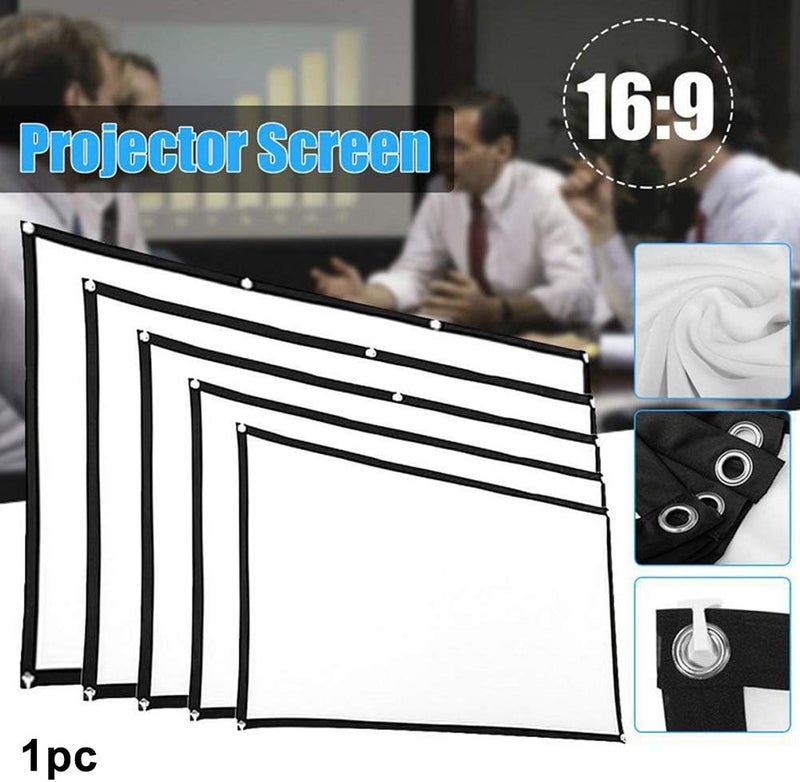 StepOK Projector Screen, White Projector Screen, 16:9 No Crease Home Theater Foldable Projection Screen 60"|72"|84"|100"|120"|150" - Image 4