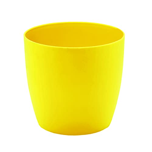 garbnoire Gardening Flower Pots - 4.4 Inch Plastic Flower Pots | Modern Decorative Indoor Outdoor Planters/Pots - Pack of (Yellow, 10) - Image 4
