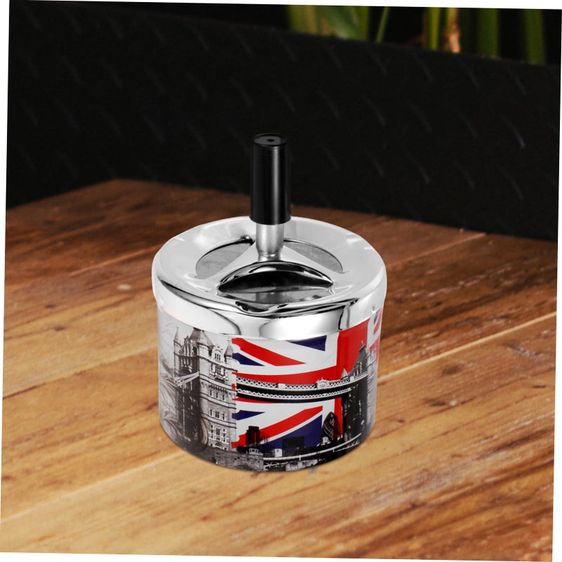 Automatic Stainless Steel Smokeless Windproof Ashtray For Car And Home - Image 5