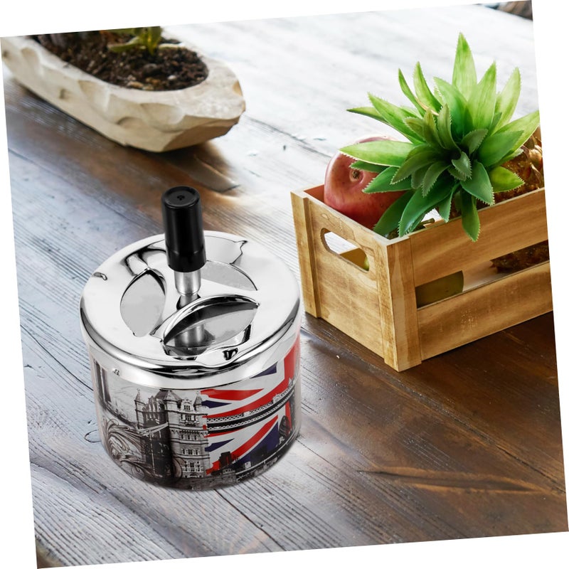 Automatic Stainless Steel Smokeless Windproof Ashtray For Car And Home - Image 3