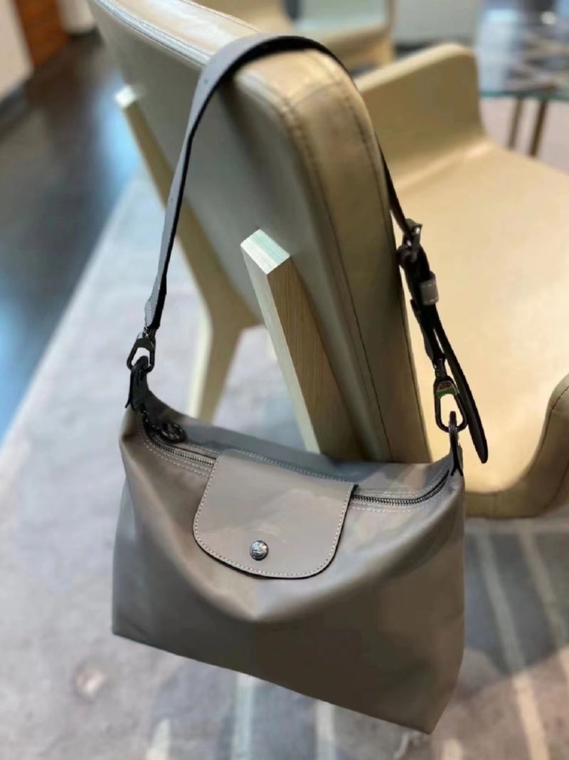 French Longchamp Hobo Underarm Bag Elephant Gray Bag Tote Crossbody Women'S Bag Single Shoulder Handbag Tote Bag - Image 3