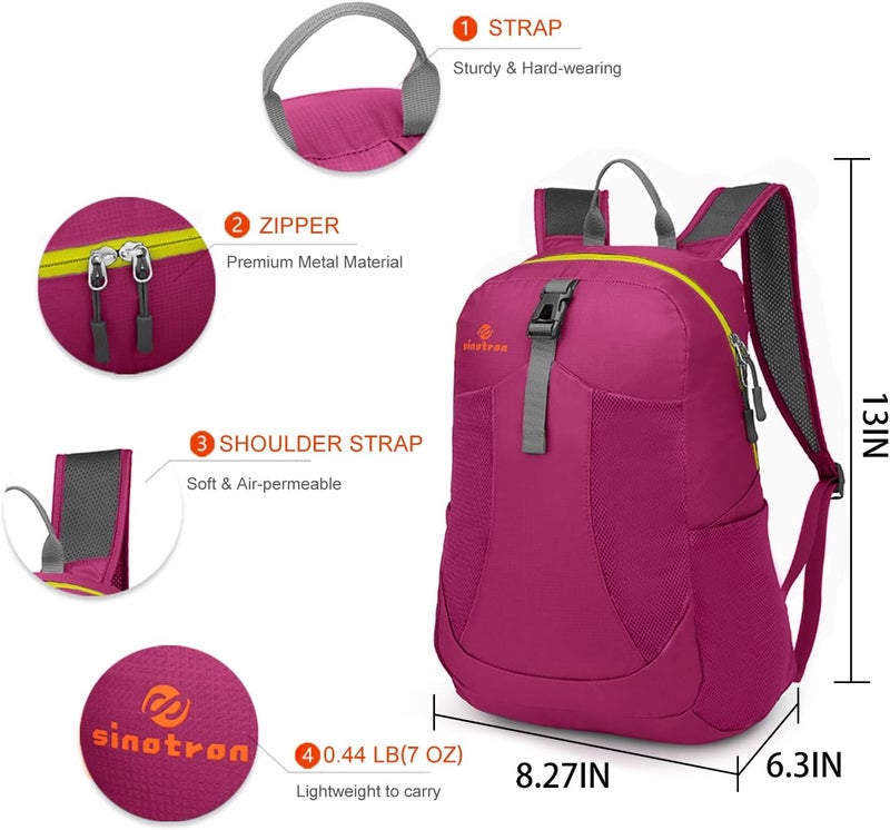 sinotron 22L Lightweight Packable Hiking Backpack, Small Hiking Backpack Day Pack for Women Men Travel Camping Vacation - Image 2