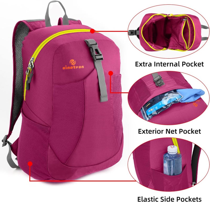 sinotron 22L Lightweight Packable Hiking Backpack, Small Hiking Backpack Day Pack for Women Men Travel Camping Vacation - Image 3