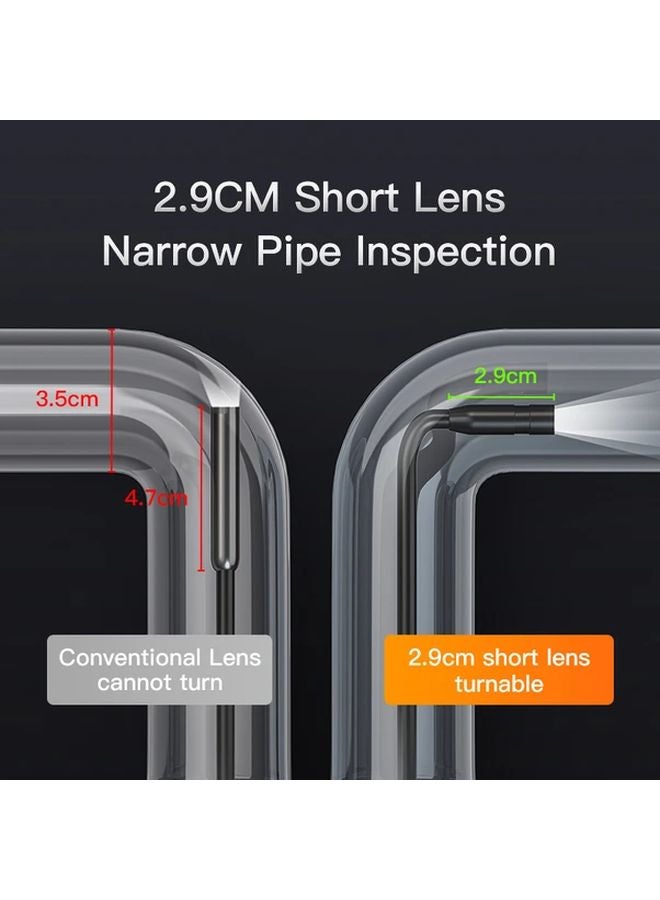 Industrial Endoscope 8mm Camera IP67 Waterproof 10M Cable Rechargeable For Automotive HVAC - Image 5