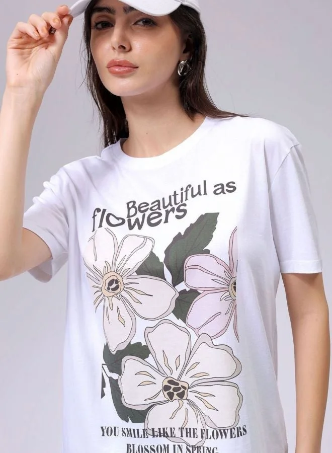 Women Relaxed Fit Solid Crew Neck Short Sleeve T-Shirt